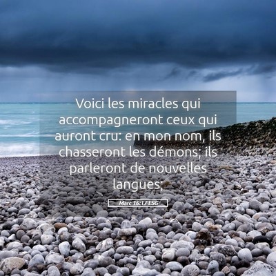 Picture 05 - Marc 16:17 LSG - Voici les miracles qui accompagneront ceux qui - Bible Verse Picture