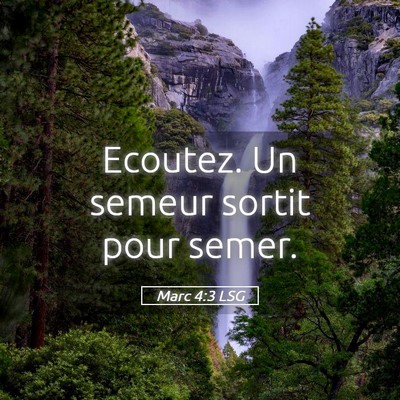 Picture 05 - Marc 4:3 LSG - Ecoutez. Un semeur sortit pour - Bible Verse Picture