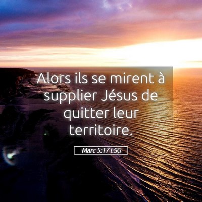 Picture 05 - Marc 5:17 LSG - Alors ils se mirent à supplier Jésus de quitter - Bible Verse Picture