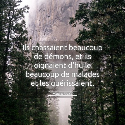 Picture 05 - Marc 6:13 LSG - Ils chassaient beaucoup de démons, et ils - Bible Verse Picture
