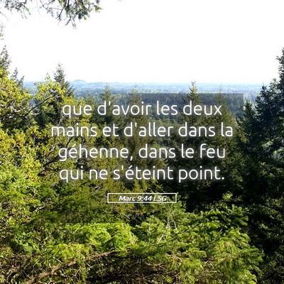 Picture 05 - Marc 9:44 LSG - que d'avoir les deux mains et d'aller dans la - Bible Verse Picture