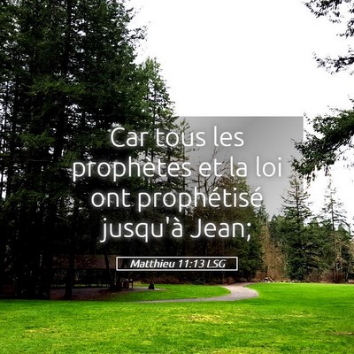 Picture 05 - Matthieu 11:13 LSG - Car tous les prophètes et la loi ont - Bible Verse Picture