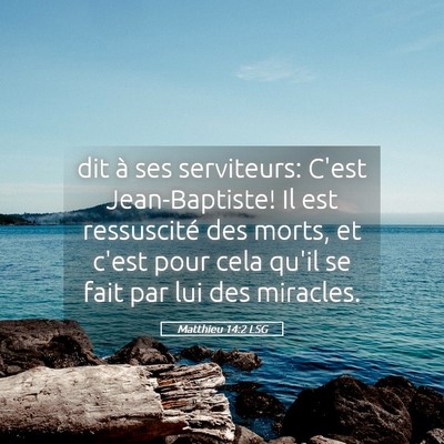 Picture 05 - Matthieu 14:2 LSG - dit à ses serviteurs: C'est Jean-Baptiste! Il - Bible Verse Picture