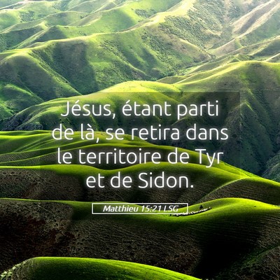 Picture 05 - Matthieu 15:21 LSG - Jésus, étant parti de là, se retira dans le - Bible Verse Picture