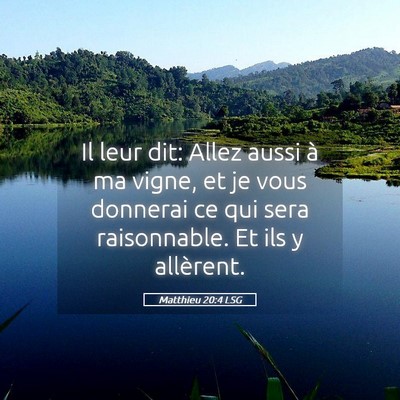 Picture 05 - Matthieu 20:4 LSG - Il leur dit: Allez aussi à ma vigne, et je vous - Bible Verse Picture