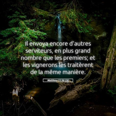 Picture 05 - Matthieu 21:36 LSG - Il envoya encore d'autres serviteurs, en plus - Bible Verse Picture