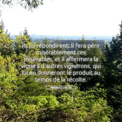 Picture 05 - Matthieu 21:41 LSG - Ils lui répondirent: Il fera périr - Bible Verse Picture