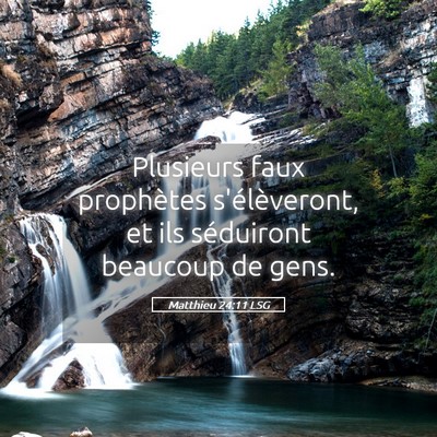 Picture 05 - Matthieu 24:11 LSG - Plusieurs faux prophètes s'élèveront, et ils - Bible Verse Picture