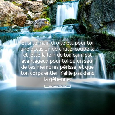 Picture 05 - Matthieu 5:30 LSG - Et si ta main droite est pour toi une occasion de - Bible Verse Picture