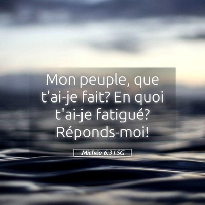 Picture 05 - Michée 6:3 LSG - Mon peuple, que t'ai-je fait? En quoi t'ai-je - Bible Verse Picture