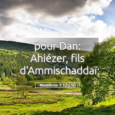 Picture 05 - Nombres 1:12 LSG - pour Dan: Ahiézer, fils - Bible Verse Picture