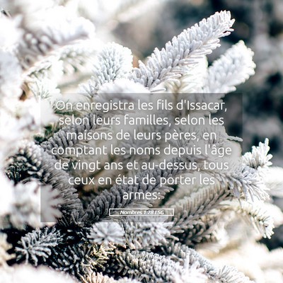 Picture 05 - Nombres 1:28 LSG - On enregistra les fils d'Issacar, selon leurs - Bible Verse Picture