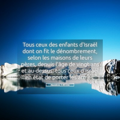 Picture 05 - Nombres 1:45 LSG - Tous ceux des enfants d'Israël dont on fit le - Bible Verse Picture