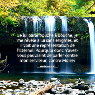 Picture 05 - Nombres 12:8 LSG - Je lui parle bouche à bouche, je me révèle à - Bible Verse Picture