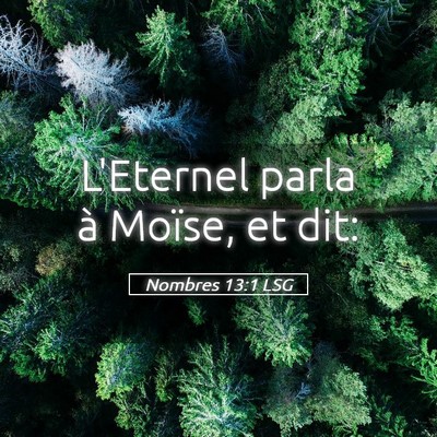 Picture 05 - Nombres 13:1 LSG - L'Eternel parla à Moïse, et - Bible Verse Picture