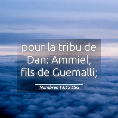 Picture 05 - Nombres 13:12 LSG - pour la tribu de Dan: Ammiel, fils de - Bible Verse Picture