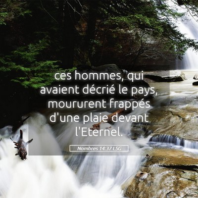 Picture 05 - Nombres 14:37 LSG - ces hommes, qui avaient décrié le pays, - Bible Verse Picture