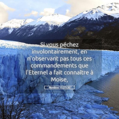 Picture 05 - Nombres 15:22 LSG - Si vous péchez involontairement, en n'observant - Bible Verse Picture