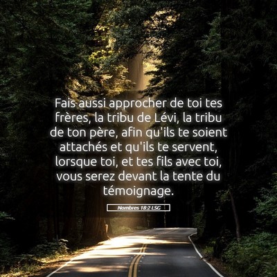Picture 05 - Nombres 18:2 LSG - Fais aussi approcher de toi tes frères, la tribu - Bible Verse Picture