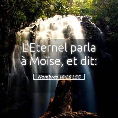 Picture 05 - Nombres 18:25 LSG - L'Eternel parla à Moïse, et - Bible Verse Picture