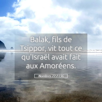 Picture 05 - Nombres 22:2 LSG - Balak, fils de Tsippor, vit tout ce qu'Israël - Bible Verse Picture