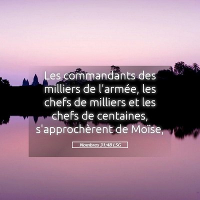 Picture 05 - Nombres 31:48 LSG - Les commandants des milliers de l'armée, les - Bible Verse Picture