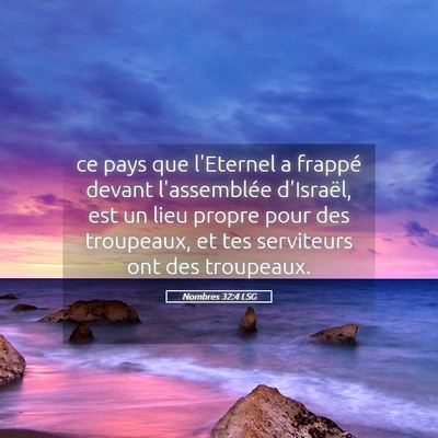 Picture 05 - Nombres 32:4 LSG - ce pays que l'Eternel a frappé devant - Bible Verse Picture