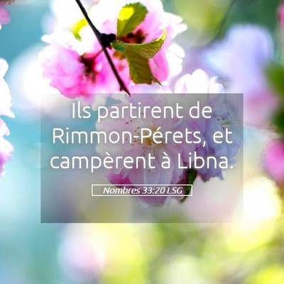 Picture 05 - Nombres 33:20 LSG - Ils partirent de Rimmon-Pérets, et campèrent à - Bible Verse Picture