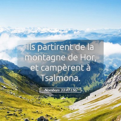 Picture 05 - Nombres 33:41 LSG - Ils partirent de la montagne de Hor, et - Bible Verse Picture