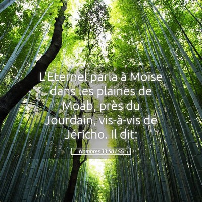 Picture 05 - Nombres 33:50 LSG - L'Eternel parla à Moïse dans les plaines de - Bible Verse Picture