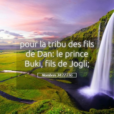 Picture 05 - Nombres 34:22 LSG - pour la tribu des fils de Dan: le prince Buki, - Bible Verse Picture