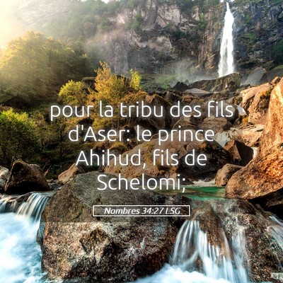 Picture 05 - Nombres 34:27 LSG - pour la tribu des fils d'Aser: le prince Ahihud, - Bible Verse Picture