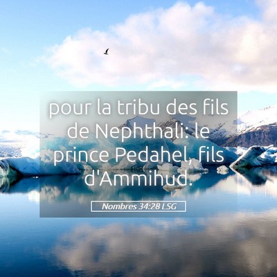 Picture 05 - Nombres 34:28 LSG - pour la tribu des fils de Nephthali: le prince - Bible Verse Picture