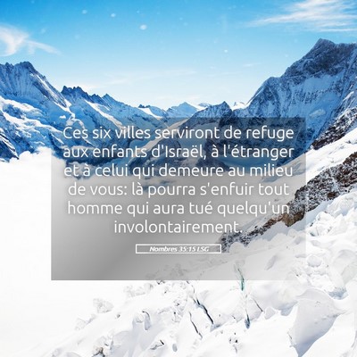 Picture 05 - Nombres 35:15 LSG - Ces six villes serviront de refuge aux enfants - Bible Verse Picture