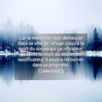 Picture 05 - Nombres 35:28 LSG - Car le meurtrier doit demeurer dans sa ville de - Bible Verse Picture