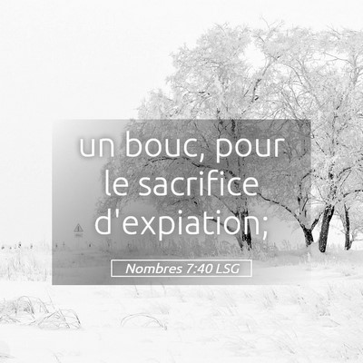 Picture 05 - Nombres 7:40 LSG - un bouc, pour le sacrifice - Bible Verse Picture