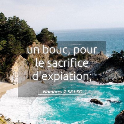 Picture 05 - Nombres 7:58 LSG - un bouc, pour le sacrifice - Bible Verse Picture