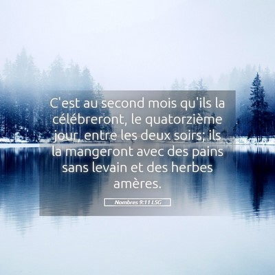 Picture 05 - Nombres 9:11 LSG - C'est au second mois qu'ils la célébreront, le - Bible Verse Picture
