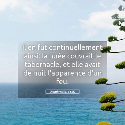 Picture 05 - Nombres 9:16 LSG - Il en fut continuellement ainsi: la nuée - Bible Verse Picture