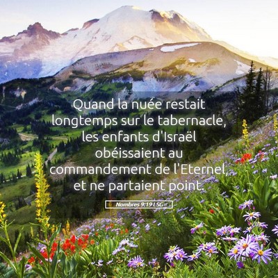 Picture 05 - Nombres 9:19 LSG - Quand la nuée restait longtemps sur le - Bible Verse Picture