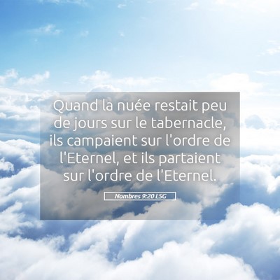 Picture 05 - Nombres 9:20 LSG - Quand la nuée restait peu de jours sur le - Bible Verse Picture