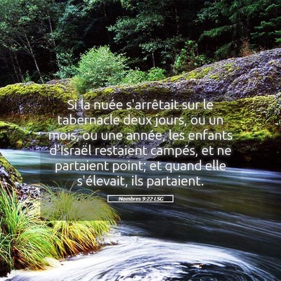 Picture 05 - Nombres 9:22 LSG - Si la nuée s'arrêtait sur le tabernacle deux - Bible Verse Picture