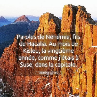 Picture 05 - Néhémie 1:1 LSG - Paroles de Néhémie, fils de Hacalia. Au mois de - Bible Verse Picture
