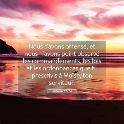 Picture 05 - Néhémie 1:7 LSG - Nous t'avons offensé, et nous n'avons point - Bible Verse Picture