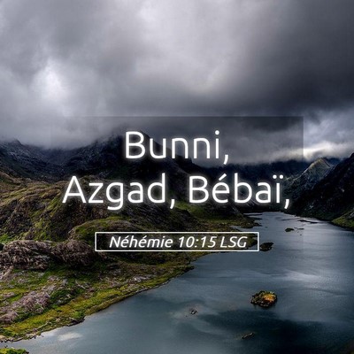Picture 05 - Néhémie 10:15 LSG - Bunni, Azgad, - Bible Verse Picture