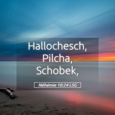 Picture 05 - Néhémie 10:24 LSG - Hallochesch, Pilcha, - Bible Verse Picture