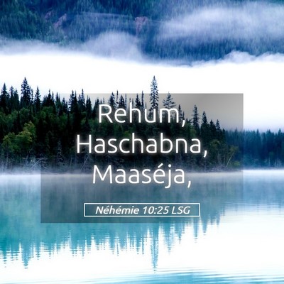 Picture 05 - Néhémie 10:25 LSG - Rehum, Haschabna, - Bible Verse Picture