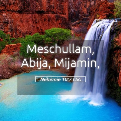 Picture 05 - Néhémie 10:7 LSG - Meschullam, Abija, - Bible Verse Picture