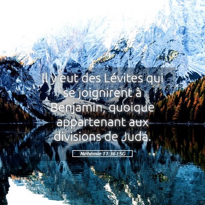 Picture 05 - Néhémie 11:36 LSG - Il y eut des Lévites qui se joignirent à - Bible Verse Picture