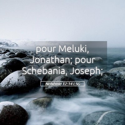 Picture 05 - Néhémie 12:14 LSG - pour Meluki, Jonathan; pour Schebania, - Bible Verse Picture